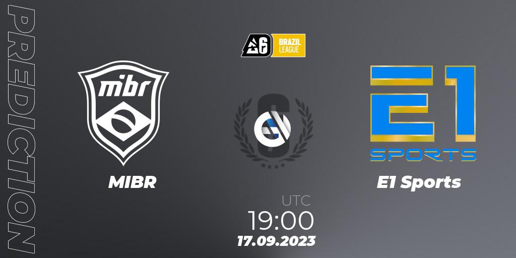 MIBR - E1 Sports: Maç tahminleri. 17.09.23, Rainbow Six, Brazil League 2023 - Stage 2