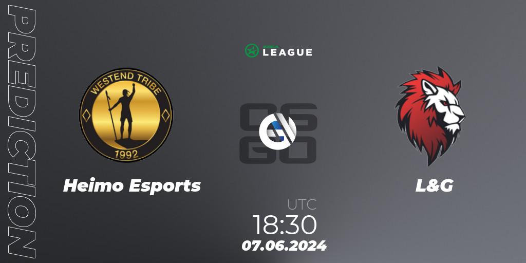 Heimo Esports - L&G: Maç tahminleri. 06.06.2024 at 15:00, Counter-Strike (CS2), ESEA Season 49: Main Division - Europe