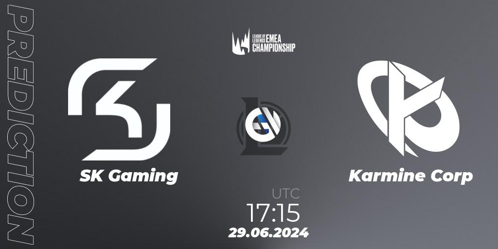 SK Gaming - Karmine Corp: Maç tahminleri. 29.06.2024 at 17:15, LoL, LEC Summer 2024 - Regular Season