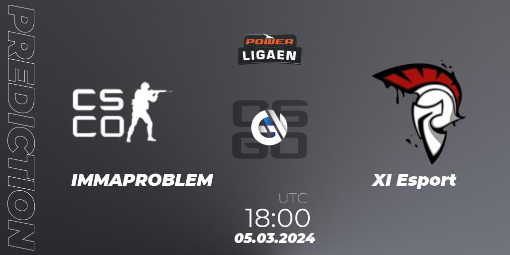 IMMAPROBLEM - XI Esport: Maç tahminleri. 05.03.2024 at 18:00, Counter-Strike (CS2), Dust2.dk Ligaen Season 25
