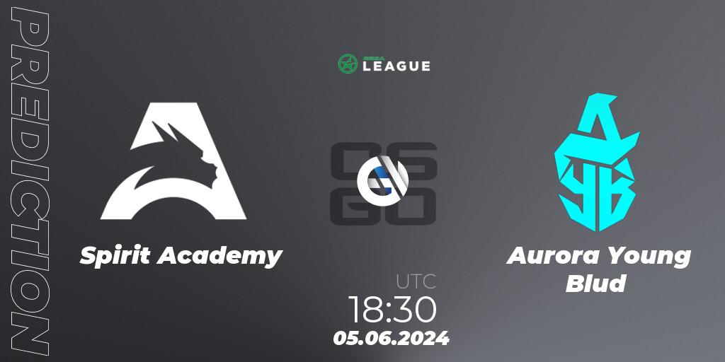Spirit Academy - Aurora Young Blud: Maç tahminleri. 04.06.2024 at 14:00, Counter-Strike (CS2), ESEA Season 49: Advanced Division - Europe