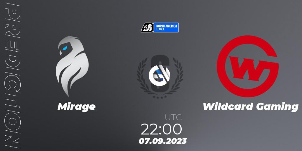 Mirage - Wildcard Gaming: Maç tahminleri. 07.09.2023 at 22:00, Rainbow Six, North America League 2023 - Stage 2