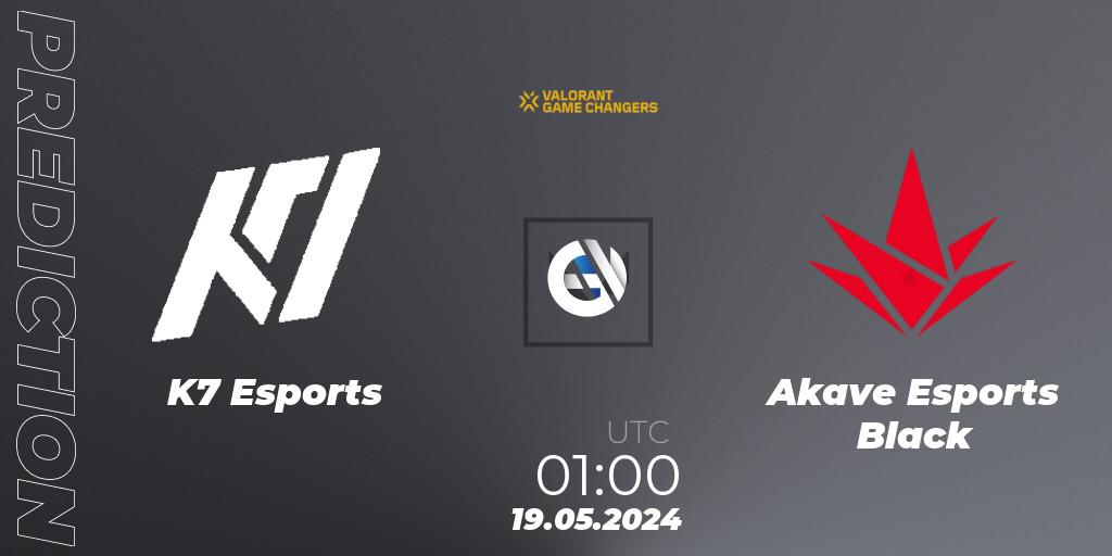 K7 Esports - Akave Esports Black: Maç tahminleri. 19.05.2024 at 01:15, VALORANT, VCT 2024: Game Changers LAN - Opening