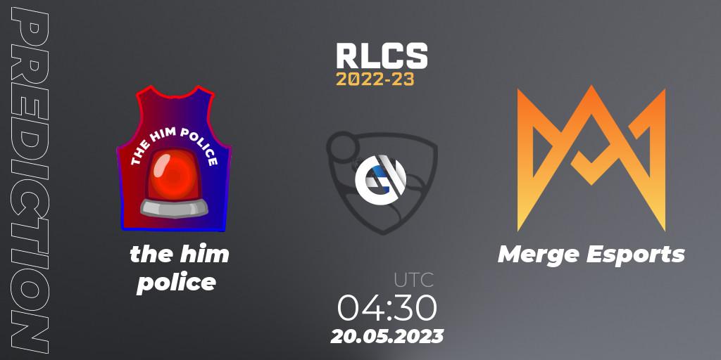 the him police - Merge Esports: Maç tahminleri. 20.05.2023 at 04:30, Rocket League, RLCS 2022-23 - Spring: Oceania Regional 2 - Spring Cup