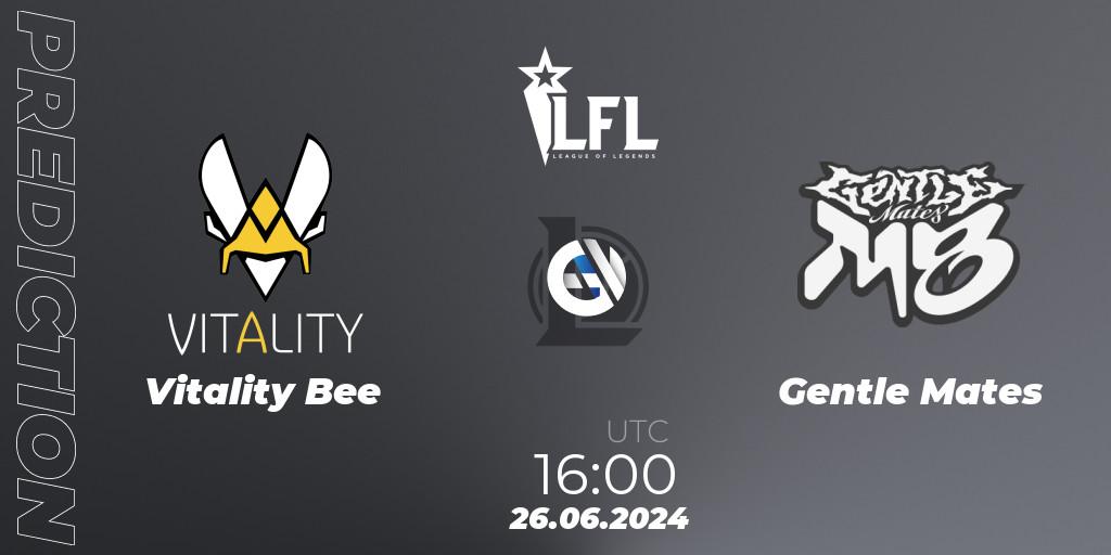 Vitality Bee - Gentle Mates: Maç tahminleri. 26.06.2024 at 16:00, LoL, LFL Summer 2024