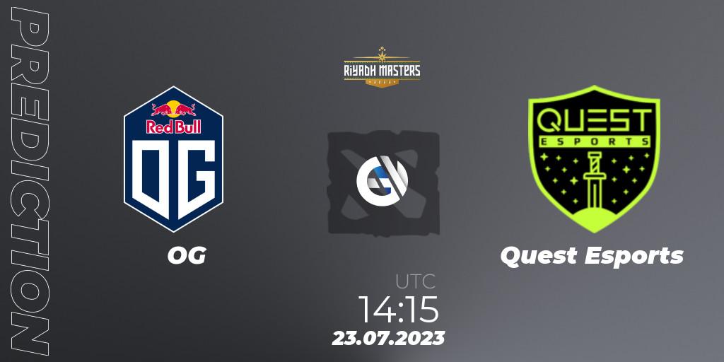 OG - PSG Quest: Maç tahminleri. 23.07.2023 at 14:37, Dota 2, Riyadh Masters 2023 - Group Stage