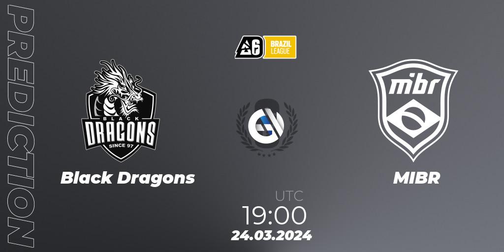 Black Dragons - MIBR: Maç tahminleri. 24.03.24, Rainbow Six, Brazil League 2024 - Stage 1