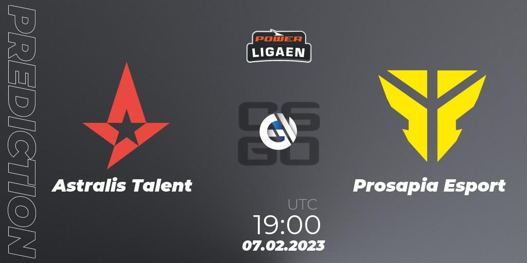 Astralis Talent - Prosapia Esport: Maç tahminleri. 07.02.23, CS2 (CS:GO), Dust2.dk Ligaen Season 22