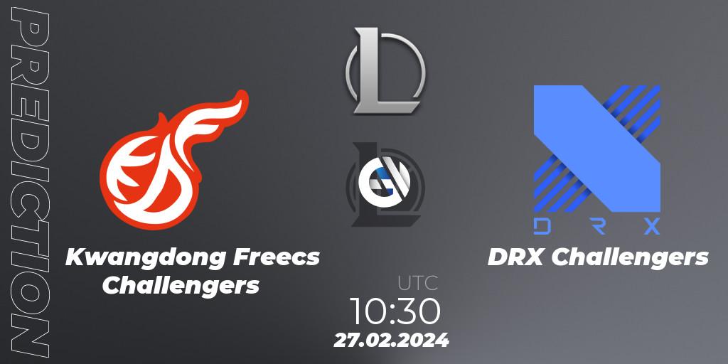 Kwangdong Freecs Challengers - DRX Challengers: Maç tahminleri. 27.02.24, LoL, LCK Challengers League 2024 Spring - Group Stage