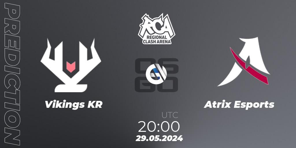 Vikings KR - Atrix Esports: Maç tahminleri. 29.05.2024 at 20:00, Counter-Strike (CS2), Regional Clash Arena South America: Closed Qualifier