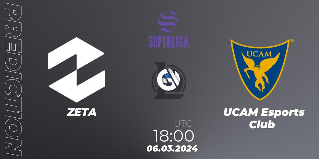 ZETA - UCAM Esports Club: Maç tahminleri. 06.03.24, LoL, Superliga Spring 2024 - Group Stage