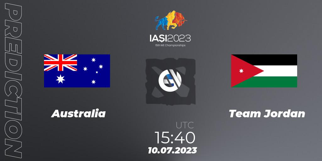 Australia - Team Jordan: Maç tahminleri. 10.07.2023 at 16:40, Dota 2, Gamers8 IESF Asian Championship 2023