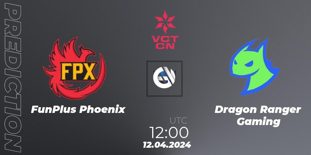 FunPlus Phoenix - Dragon Ranger Gaming: Maç tahminleri. 12.04.24, VALORANT, VALORANT Champions Tour China 2024: Stage 1 - Group Stage