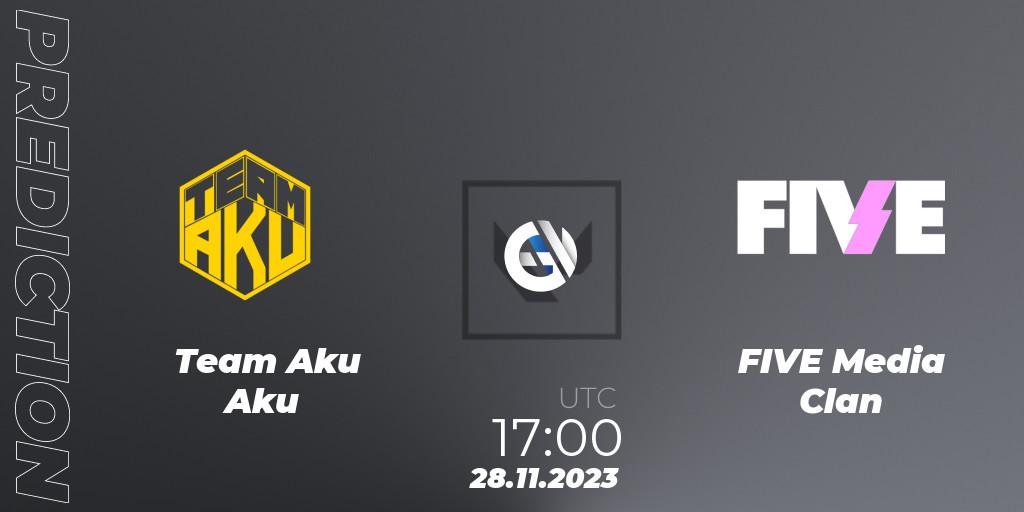 Team Aku Aku - FIVE Media Clan: Maç tahminleri. 28.11.2023 at 17:00, VALORANT, Circuito Tormenta: La Copa Radiante