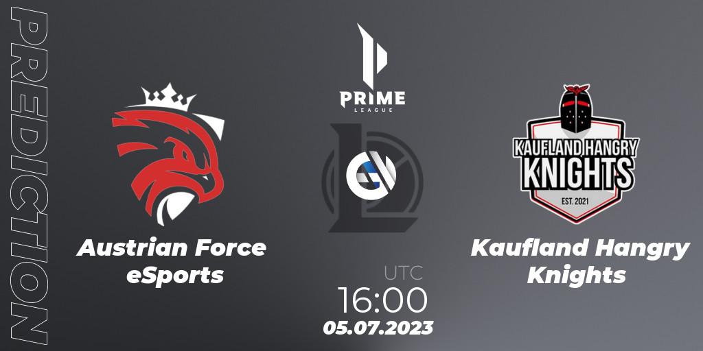 Austrian Force eSports - Kaufland Hangry Knights: Maç tahminleri. 05.07.2023 at 16:00, LoL, Prime League 2nd Division Summer 2023