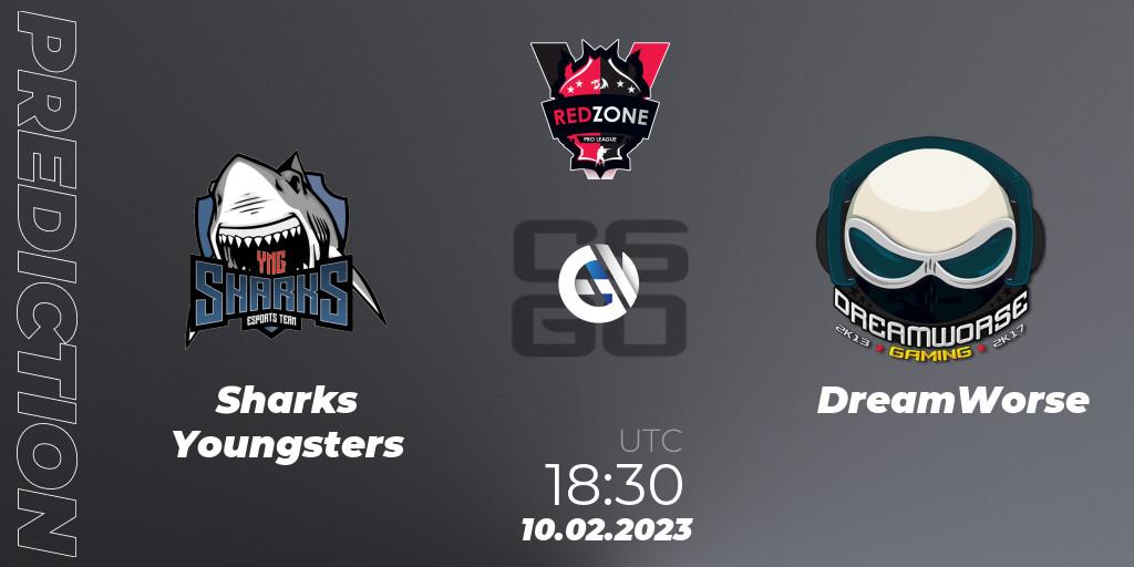 Sharks Youngsters - DreamWorse: Maç tahminleri. 10.02.2023 at 18:30, Counter-Strike (CS2), RedZone PRO League 2023 Season 1