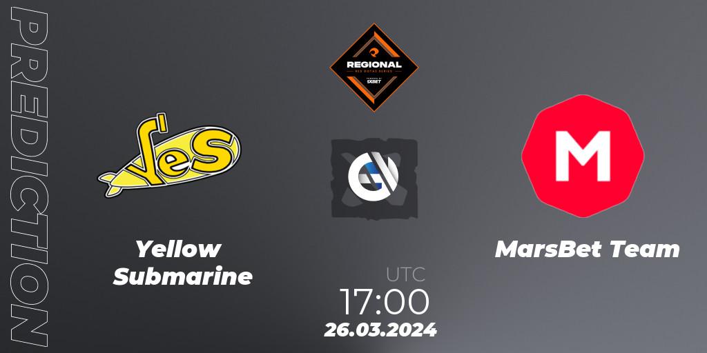 Yellow Submarine - MarsBet Team: Maç tahminleri. 26.03.2024 at 18:00, Dota 2, RES Regional Series: EU #1
