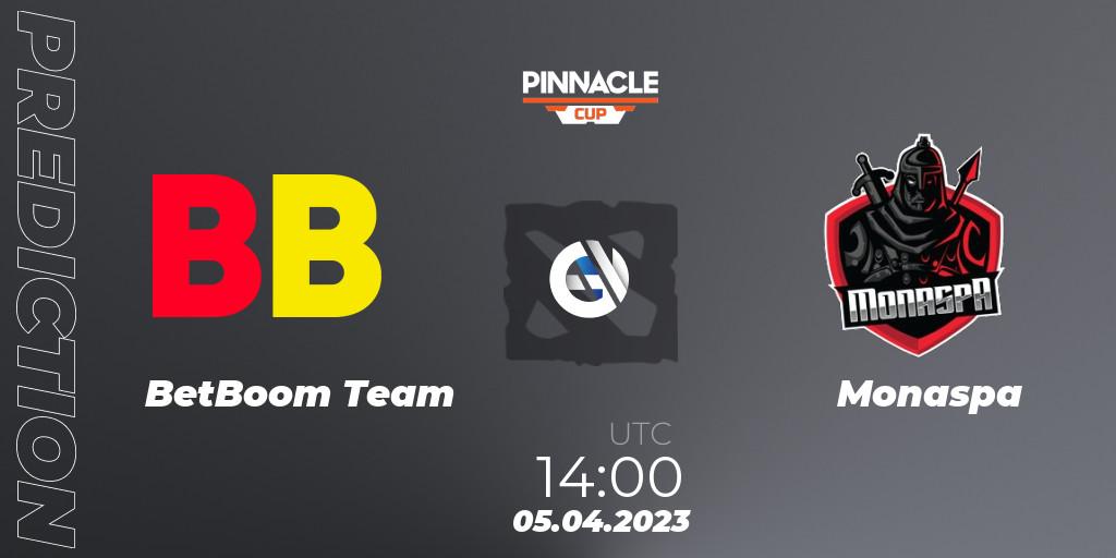 BetBoom Team - Monaspa: Maç tahminleri. 05.04.23, Dota 2, Pinnacle Cup: Malta Vibes - Tour 1