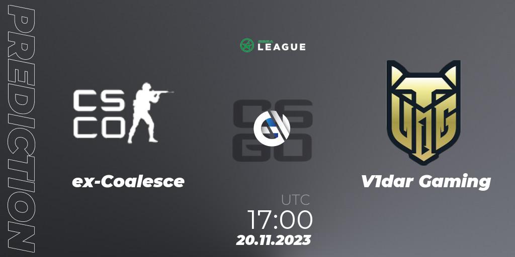 ex-Coalesce - V1dar Gaming: Maç tahminleri. 20.11.2023 at 17:00, Counter-Strike (CS2), ESEA Season 47: Advanced Division - Europe