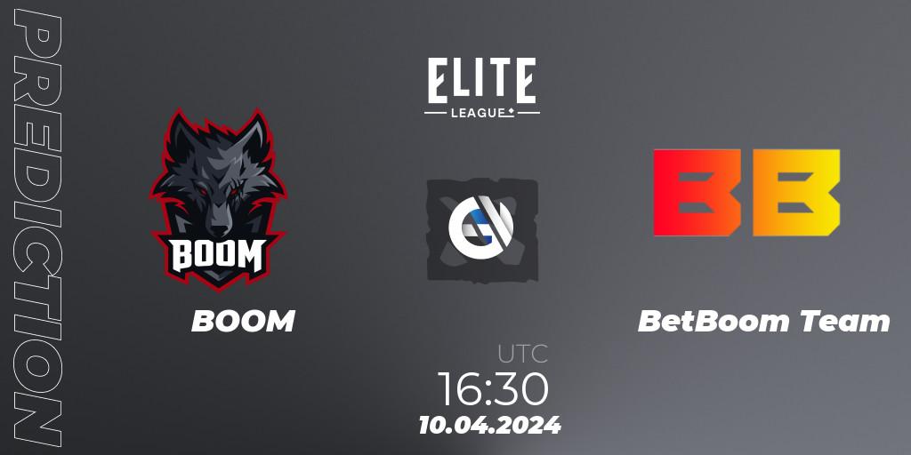 BOOM - BetBoom Team: Maç tahminleri. 10.04.24, Dota 2, Elite League: Round-Robin Stage