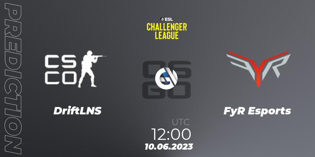 DriftLNS - FyR Esports: Maç tahminleri. 10.06.23, CS2 (CS:GO), ESL Challenger League Season 45 Relegation: Asia-Pacific