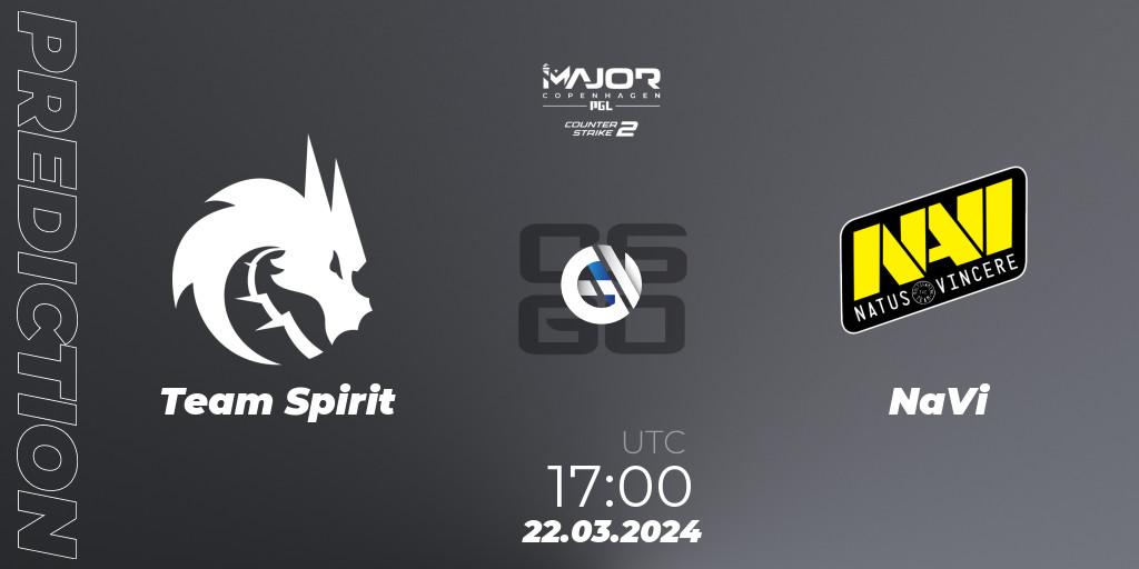 Team Spirit - NaVi: Maç tahminleri. 22.03.24, CS2 (CS:GO), PGL CS2 Major Copenhagen 2024