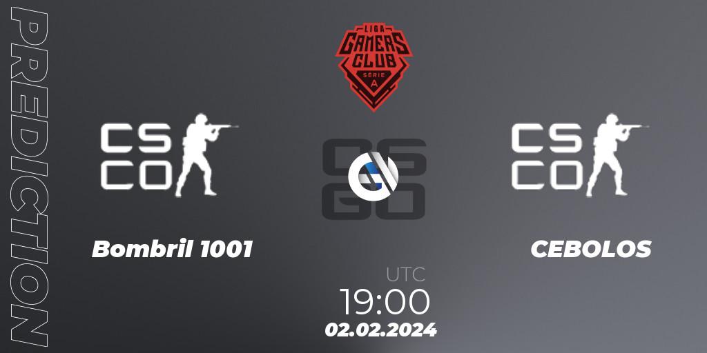 Bombril 1001 - CEBOLOS: Maç tahminleri. 02.02.2024 at 19:00, Counter-Strike (CS2), Gamers Club Liga Série A: January 2024