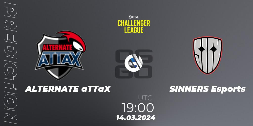ALTERNATE aTTaX - SINNERS Esports: Maç tahminleri. 13.03.2024 at 18:00, Counter-Strike (CS2), ESL Challenger League Season 47: Europe