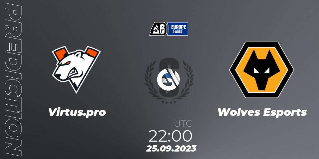 Virtus.pro - Wolves Esports: Maç tahminleri. 25.09.2023 at 16:00, Rainbow Six, Europe League 2023 - Stage 2