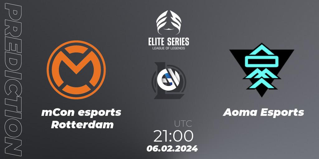 mCon esports Rotterdam - Aoma Esports: Maç tahminleri. 06.02.2024 at 21:00, LoL, Elite Series Spring 2024