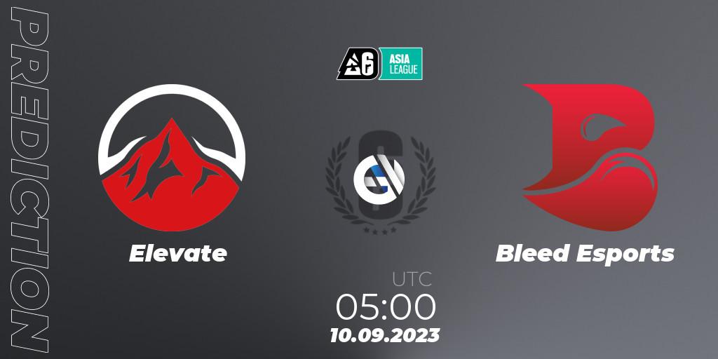 Elevate - Bleed Esports: Maç tahminleri. 10.09.2023 at 05:00, Rainbow Six, SEA League 2023 - Stage 2