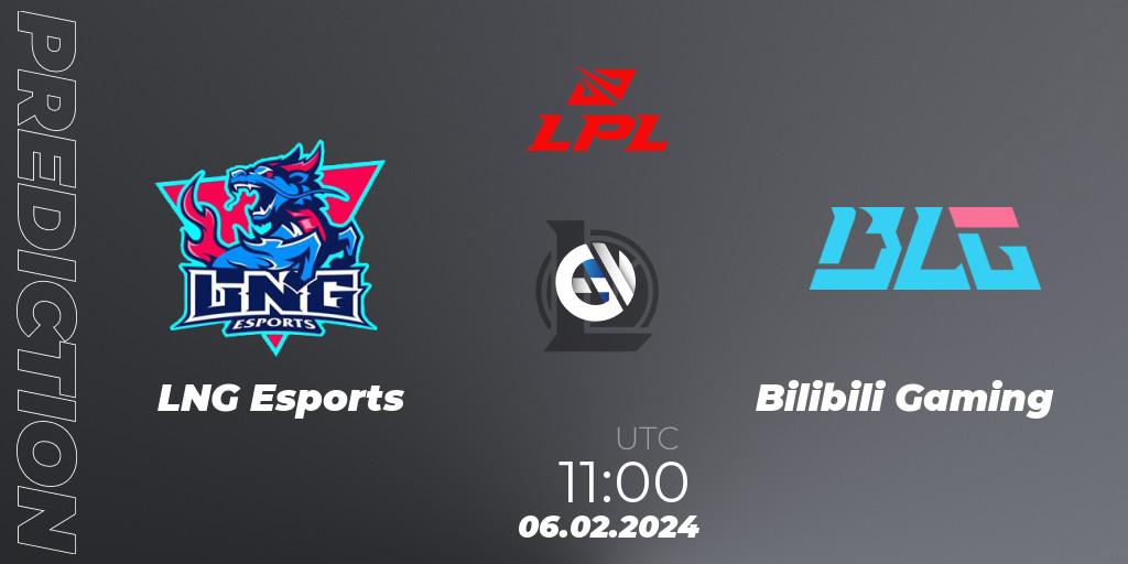 LNG Esports - Bilibili Gaming: Maç tahminleri. 06.02.24, LoL, LPL Spring 2024 - Group Stage