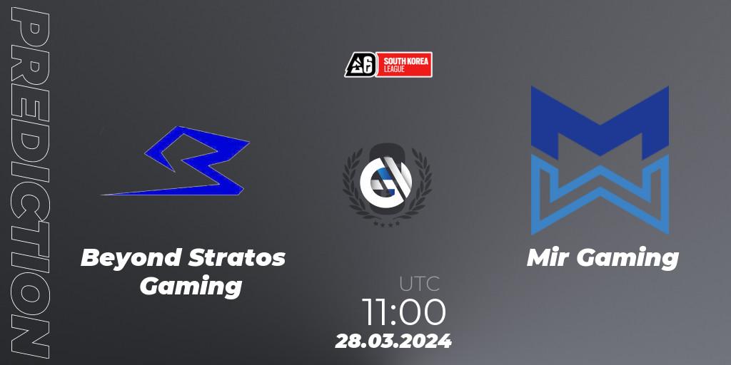 Beyond Stratos Gaming - Mir Gaming: Maç tahminleri. 28.03.2024 at 11:00, Rainbow Six, South Korea League 2024 - Stage 1