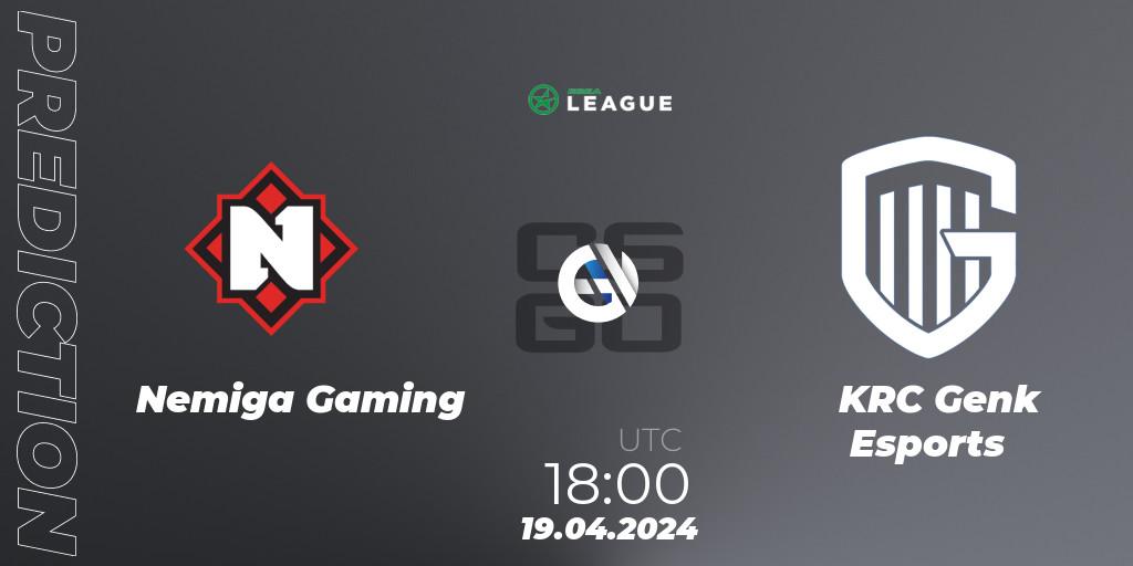 Nemiga Gaming - KRC Genk Esports: Maç tahminleri. 19.04.24, CS2 (CS:GO), ESEA Season 49: Advanced Division - Europe