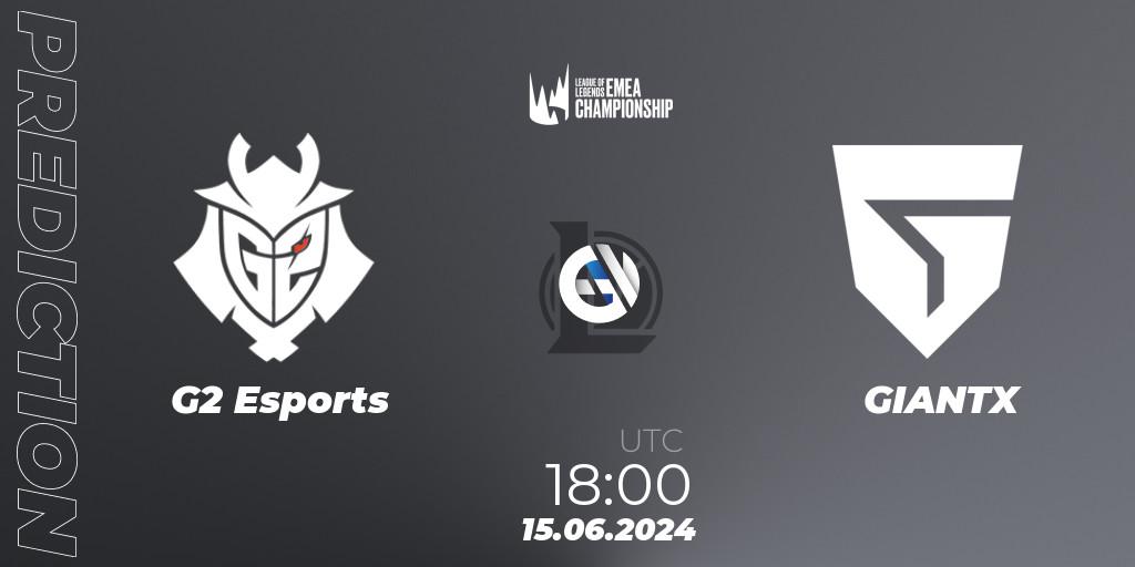 G2 Esports - GIANTX: Maç tahminleri. 15.06.2024 at 18:00, LoL, LEC Summer 2024 - Regular Season