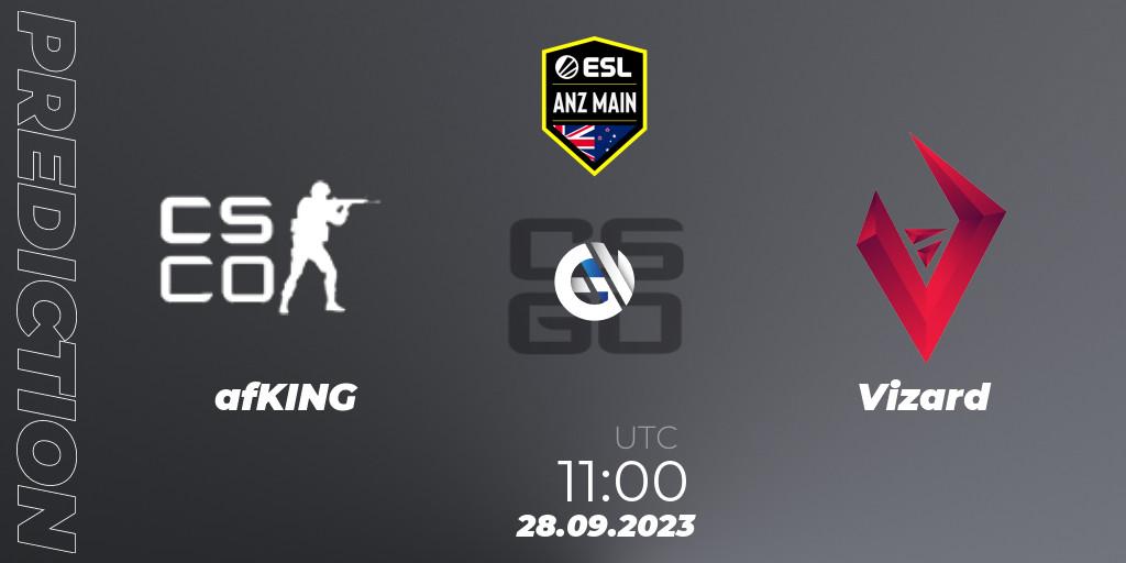 afKING - Vizard: Maç tahminleri. 28.09.2023 at 11:00, Counter-Strike (CS2), ESL ANZ Main Season 17