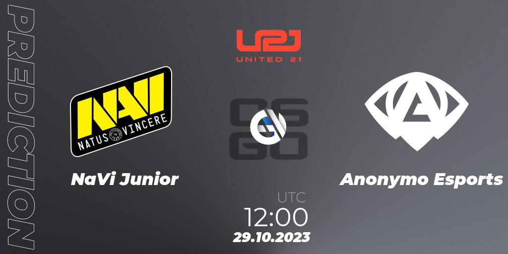 NaVi Junior - Anonymo Esports: Maç tahminleri. 28.10.2023 at 12:00, Counter-Strike (CS2), United21 Season 7