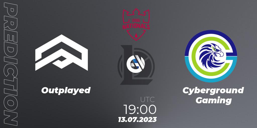 Outplayed - Cyberground Gaming: Maç tahminleri. 13.07.2023 at 19:00, LoL, PG Nationals Summer 2023