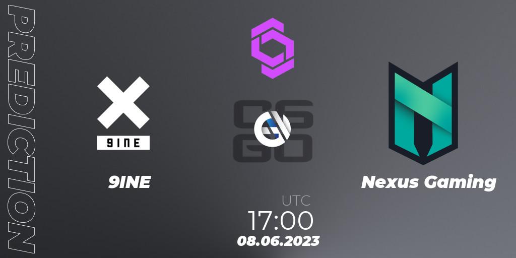 9INE - Nexus Gaming: Maç tahminleri. 08.06.2023 at 17:00, Counter-Strike (CS2), CCT West Europe Series 4