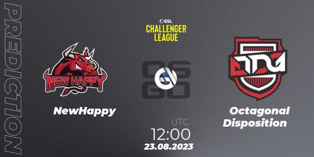 NewHappy - Octagonal Disposition: Maç tahminleri. 24.08.23, CS2 (CS:GO), ESL Challenger League Season 46: Asia-Pacific