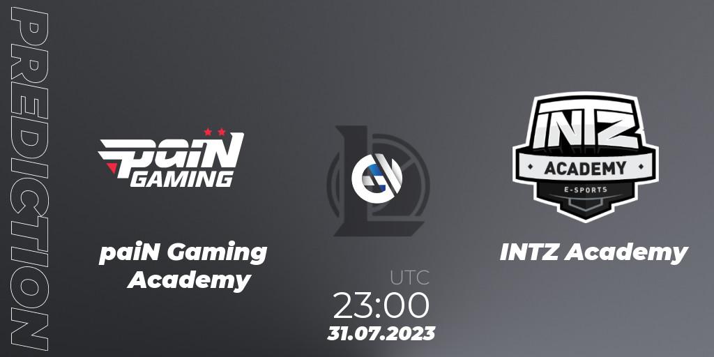 paiN Gaming Academy - INTZ Academy: Maç tahminleri. 31.07.2023 at 23:00, LoL, CBLOL Academy Split 2 2023 - Group Stage