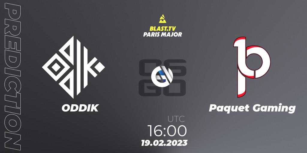 ODDIK - Paquetá Gaming: Maç tahminleri. 19.02.2023 at 16:00, Counter-Strike (CS2), BLAST.tv Paris Major 2023 South America RMR Closed Qualifier