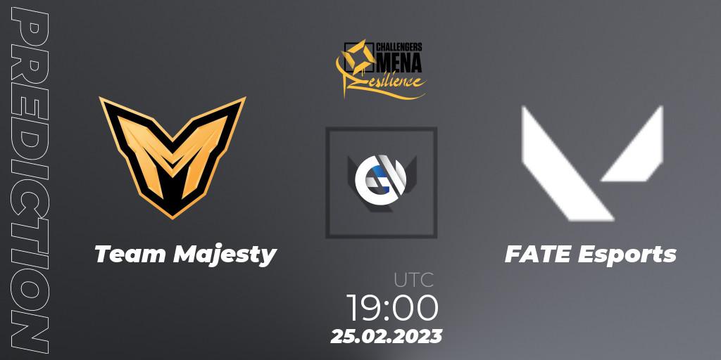 Team Majesty - FATE Esports: Maç tahminleri. 25.02.2023 at 19:00, VALORANT, VALORANT Challengers 2023 MENA: Resilience Split 1 - Levant and North Africa