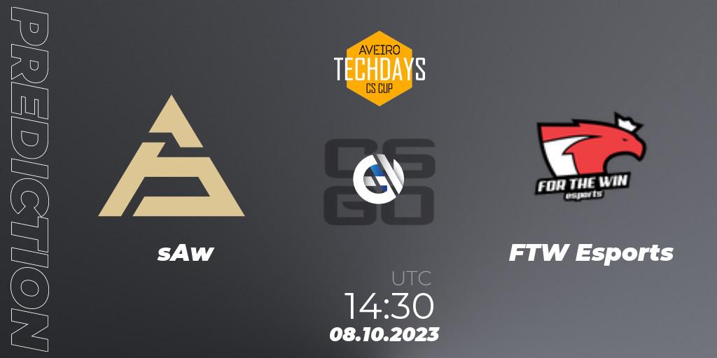 sAw - FTW Esports: Maç tahminleri. 08.10.2023 at 14:30, Counter-Strike (CS2), Aveiro Techdays Cup 2023