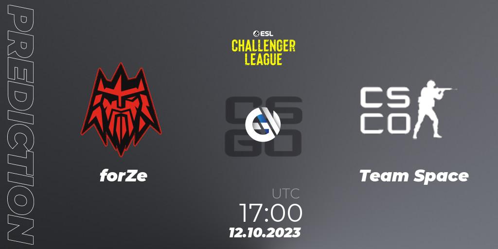 forZe - Team Space: Maç tahminleri. 12.10.23, CS2 (CS:GO), ESL Challenger League Season 46: Europe