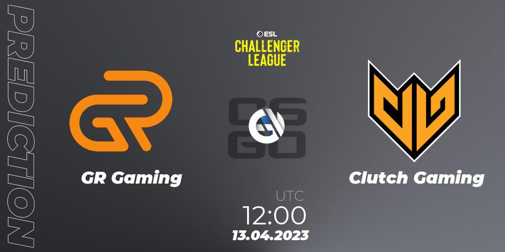 GR Gaming - Clutch Gaming: Maç tahminleri. 13.04.2023 at 12:00, Counter-Strike (CS2), ESL Challenger League Season 45: Asia-Pacific