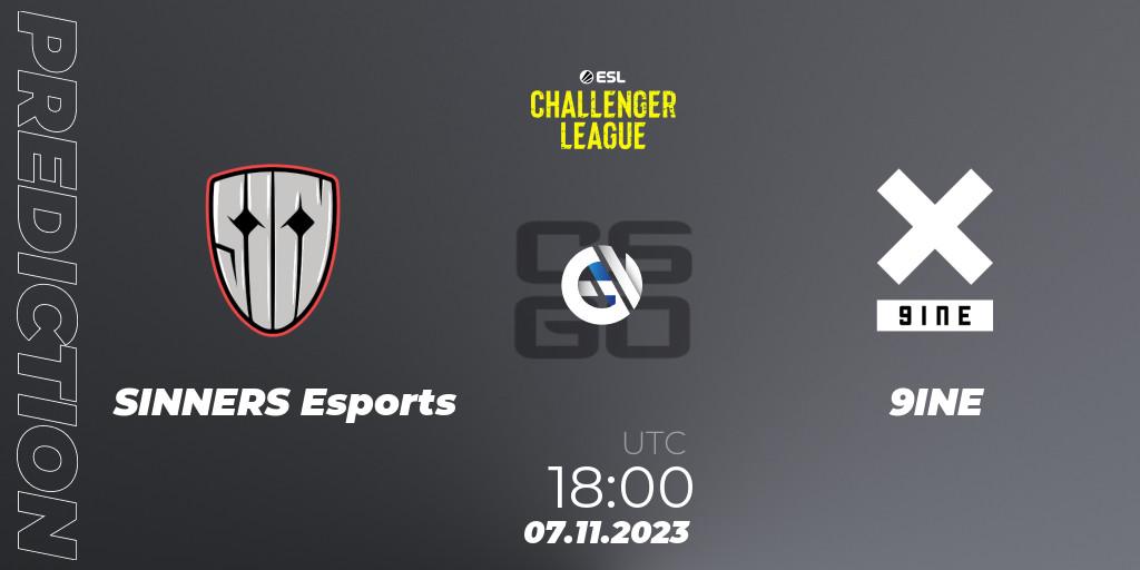 SINNERS Esports - 9INE: Maç tahminleri. 07.11.2023 at 18:00, Counter-Strike (CS2), ESL Challenger League Season 46: Europe