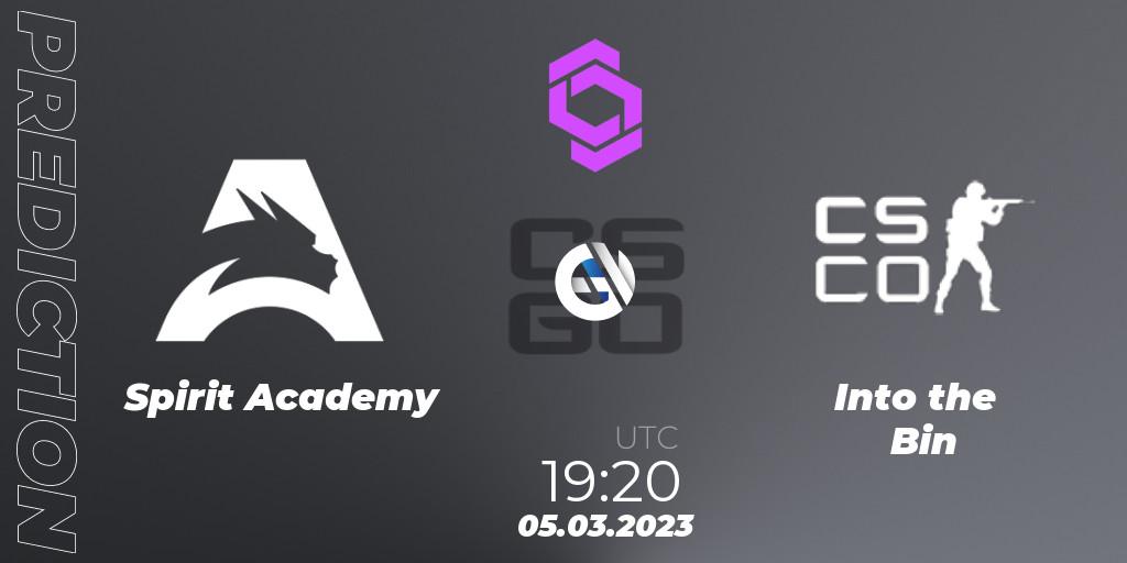 Spirit Academy - Into the Bin: Maç tahminleri. 05.03.2023 at 19:20, Counter-Strike (CS2), CCT West Europe Series 2 Closed Qualifier