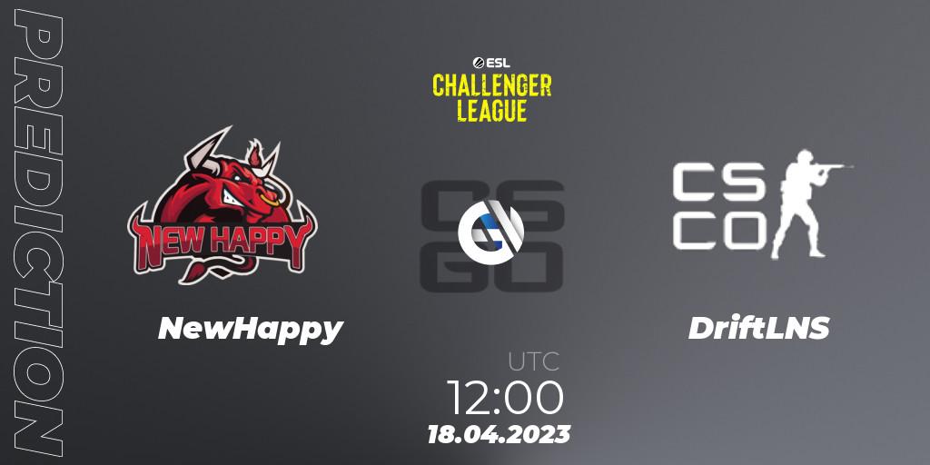 NewHappy - DriftLNS: Maç tahminleri. 18.04.2023 at 12:00, Counter-Strike (CS2), ESL Challenger League Season 45: Asia-Pacific