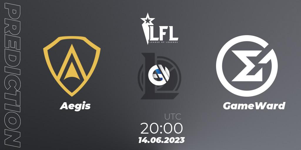 Aegis - GameWard: Maç tahminleri. 14.06.2023 at 20:00, LoL, LFL Summer 2023 - Group Stage